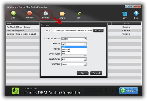 noteburner itunes drm audio converter registration code 4.2